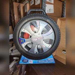 2005 Hot Wheels 2-Sided Tire Spinner Car Case for 72 cars